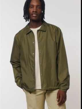 Zara Light Olive Green Men's Snap Jacket